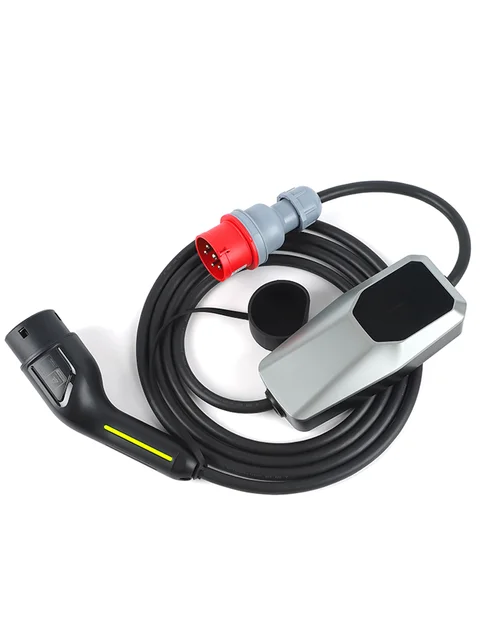 CEE EVSE Type 2 ipari konnektoros töltő 11kW 16A kijelzős verzió